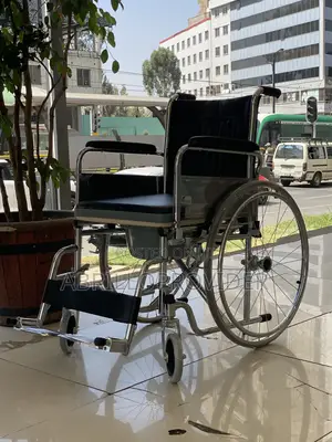 Wheelchair - Steel Frame, Foldable Design | 24-Inch Rear Wheels