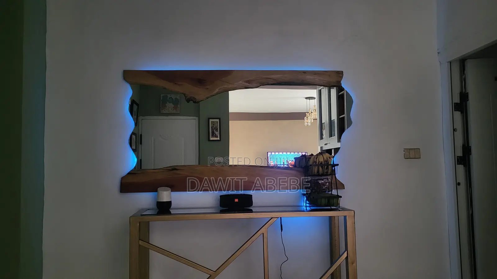 Handcrafted Rustic Wood Mirror