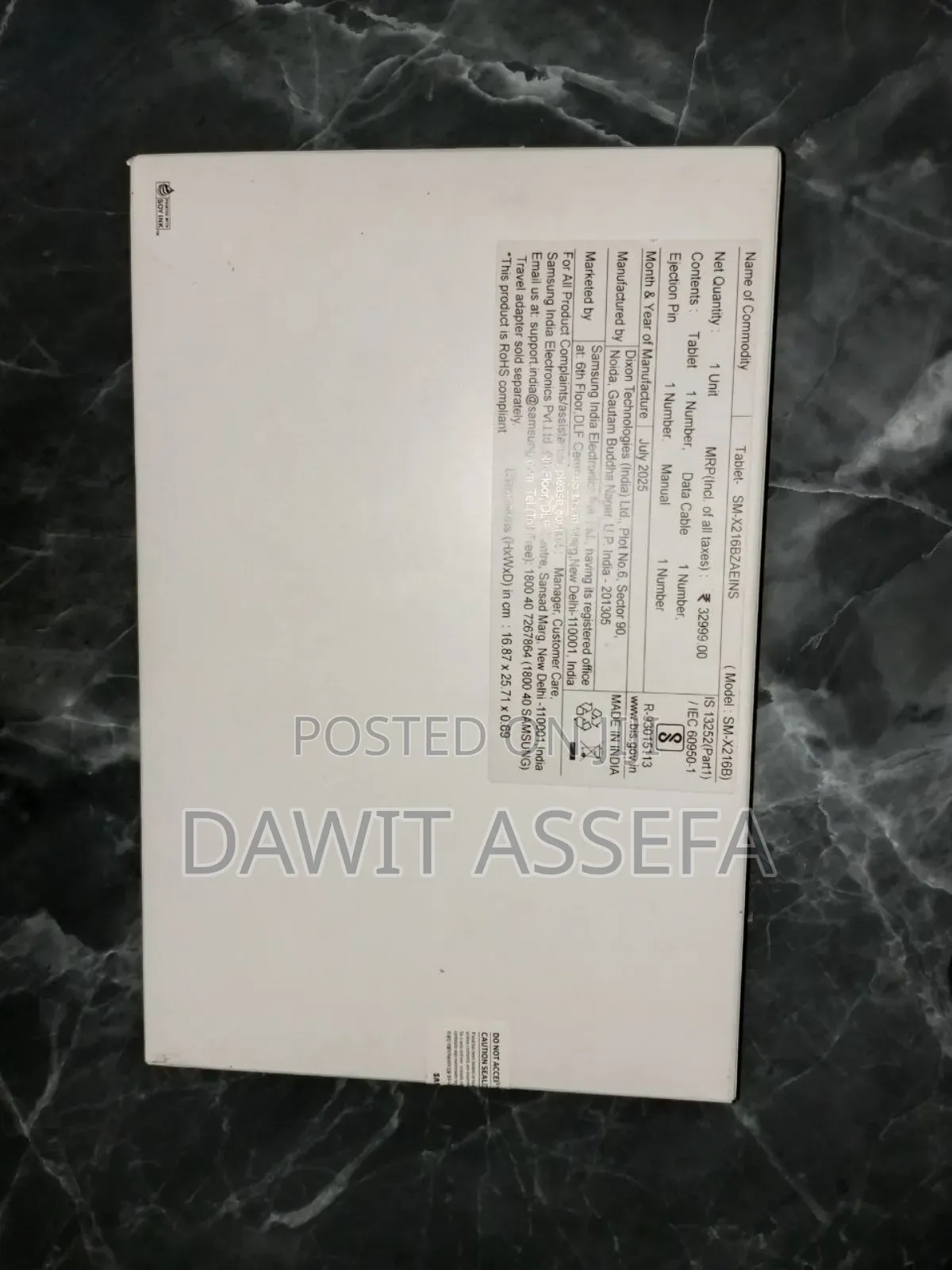 New Samsung Galaxy Tab A9+ 128 GB Black