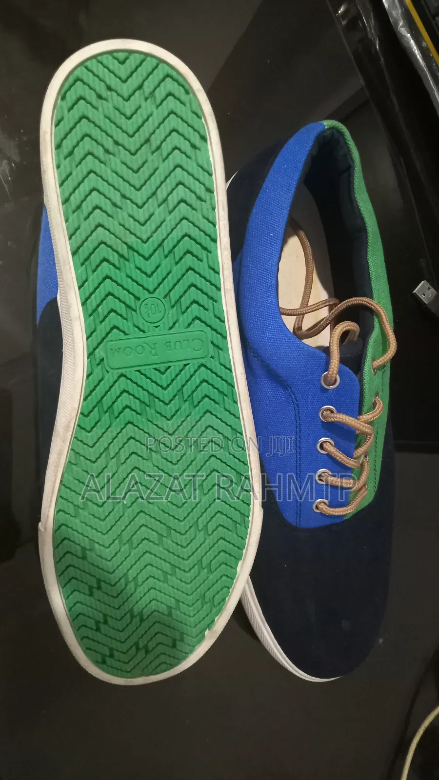 Blue, Navy, and Green Canvas Casual Shoes Club Room