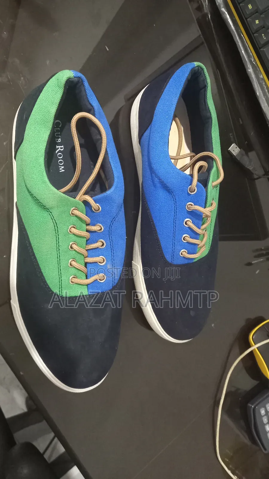 Blue, Navy, and Green Canvas Casual Shoes Club Room