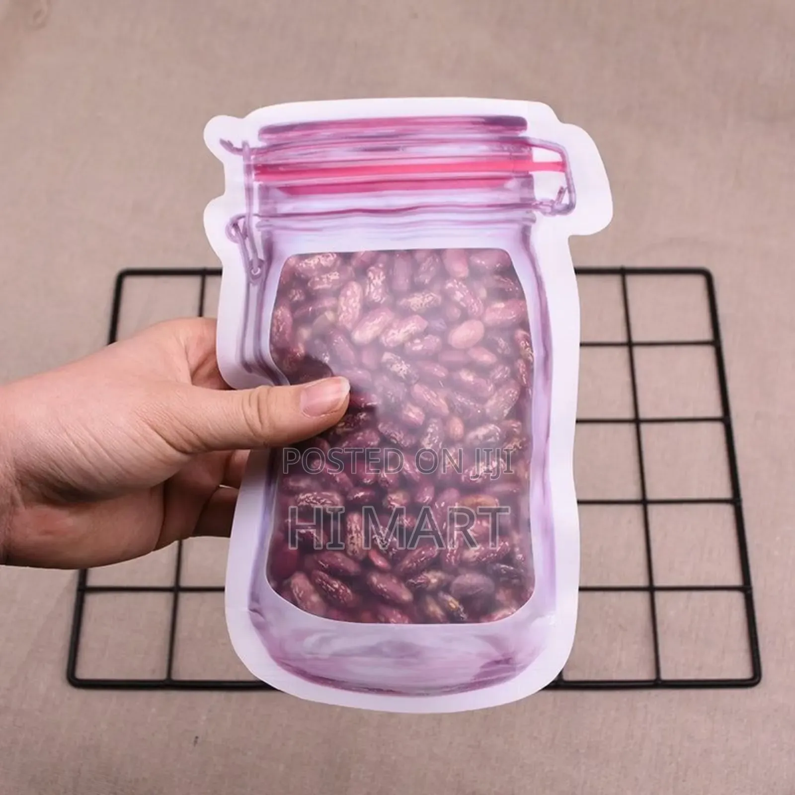 3pcs Reusable Plastic Mason Jar Bottles Bags