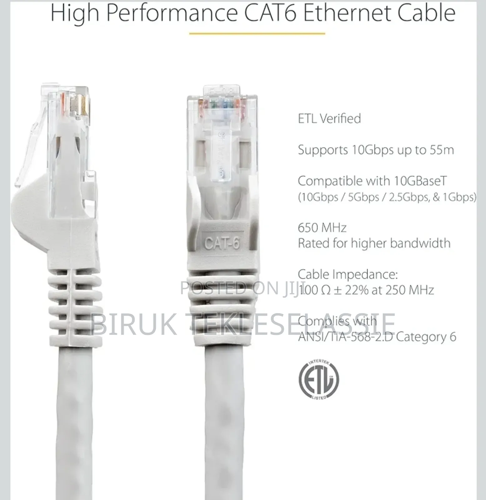 50cm Cat6 Ethernet Cable