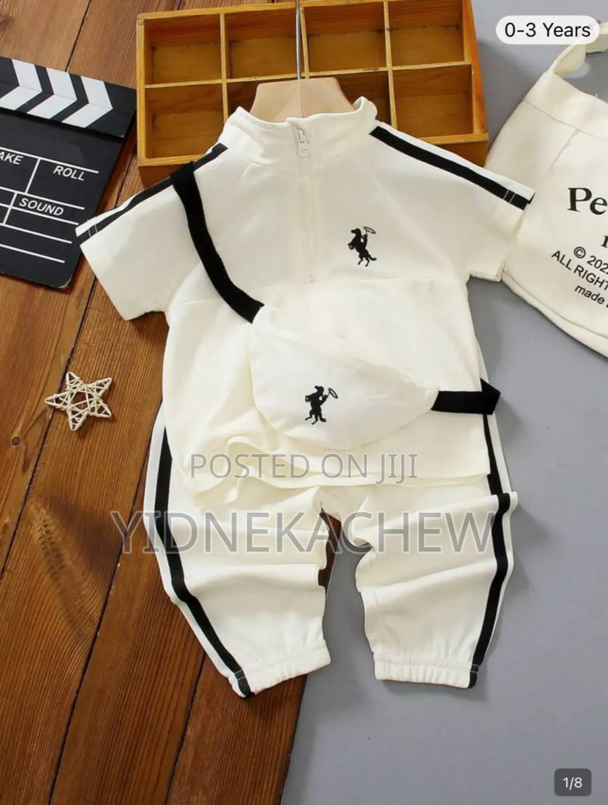 Baby Boy Track Suit Black White Outfit Baby Casual Set