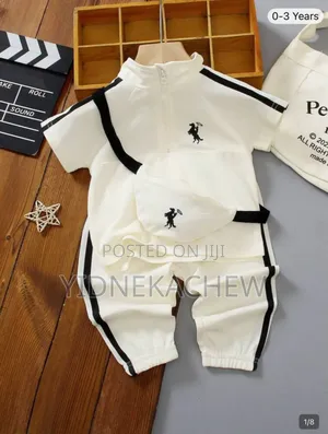 Baby Boy Track Suit Black White Outfit Baby Casual Set