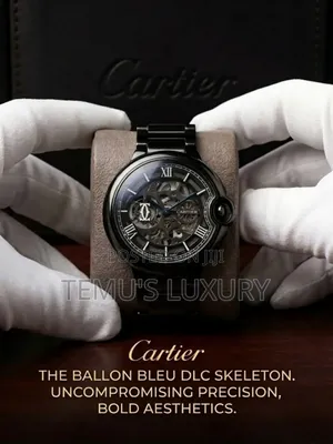 Cartier Automatic Mechanical Premium Quality Men's | Skeleton Dial