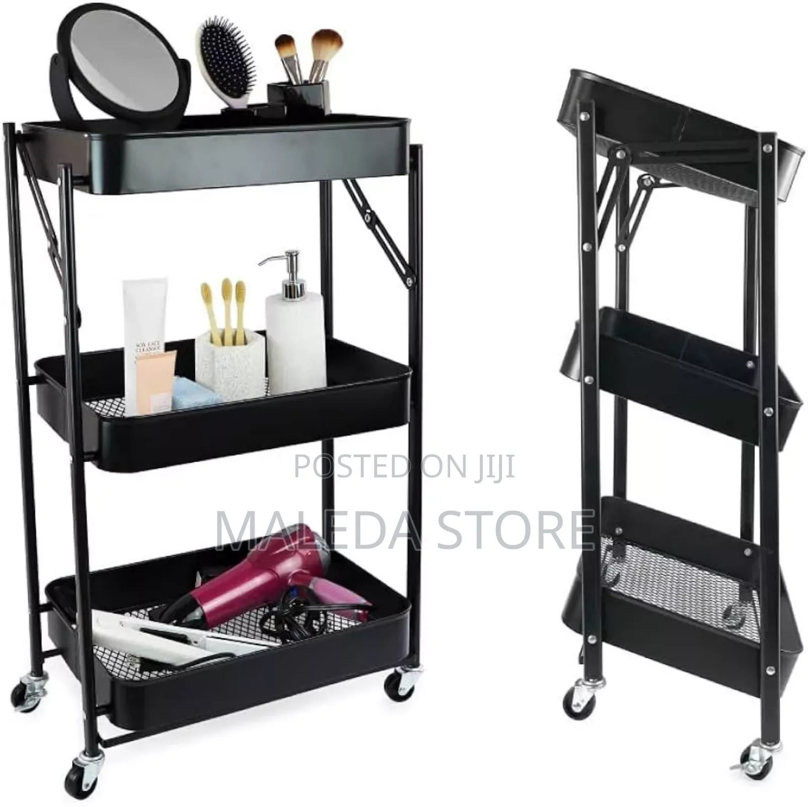3 Layer Stainless Still Moveable Cart