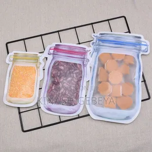 3pcs Reusable Plastic Jar Bottles Bag
