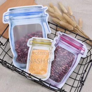 3pcs Reusable Plastic Jar Bottles Bag