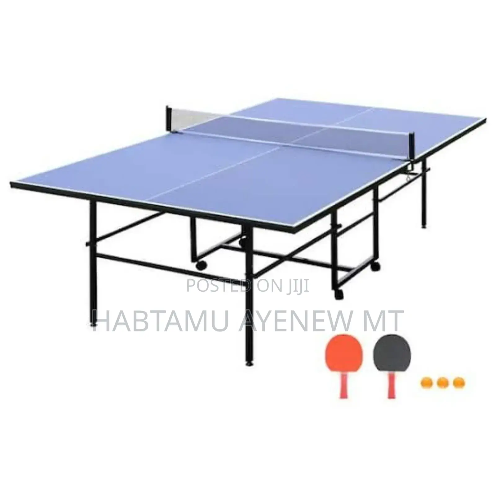 Table Tens ቴብል ቴንስ ከመረብ፣ ራኬት እና 3 ኳሶች ጋር ለቤትም ለስራም የሚሆን Ping Pong