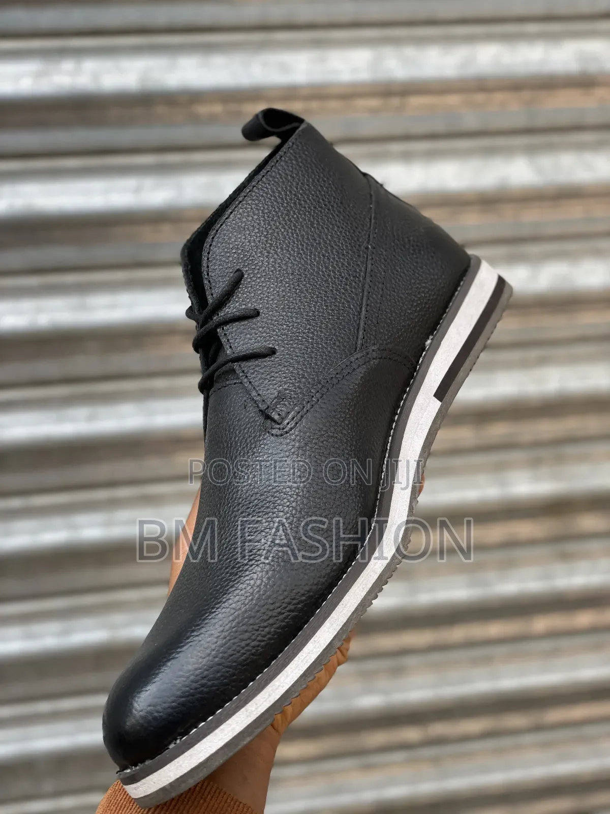 Black Clarks Pebbled Leather Shoes (Free Delivery )