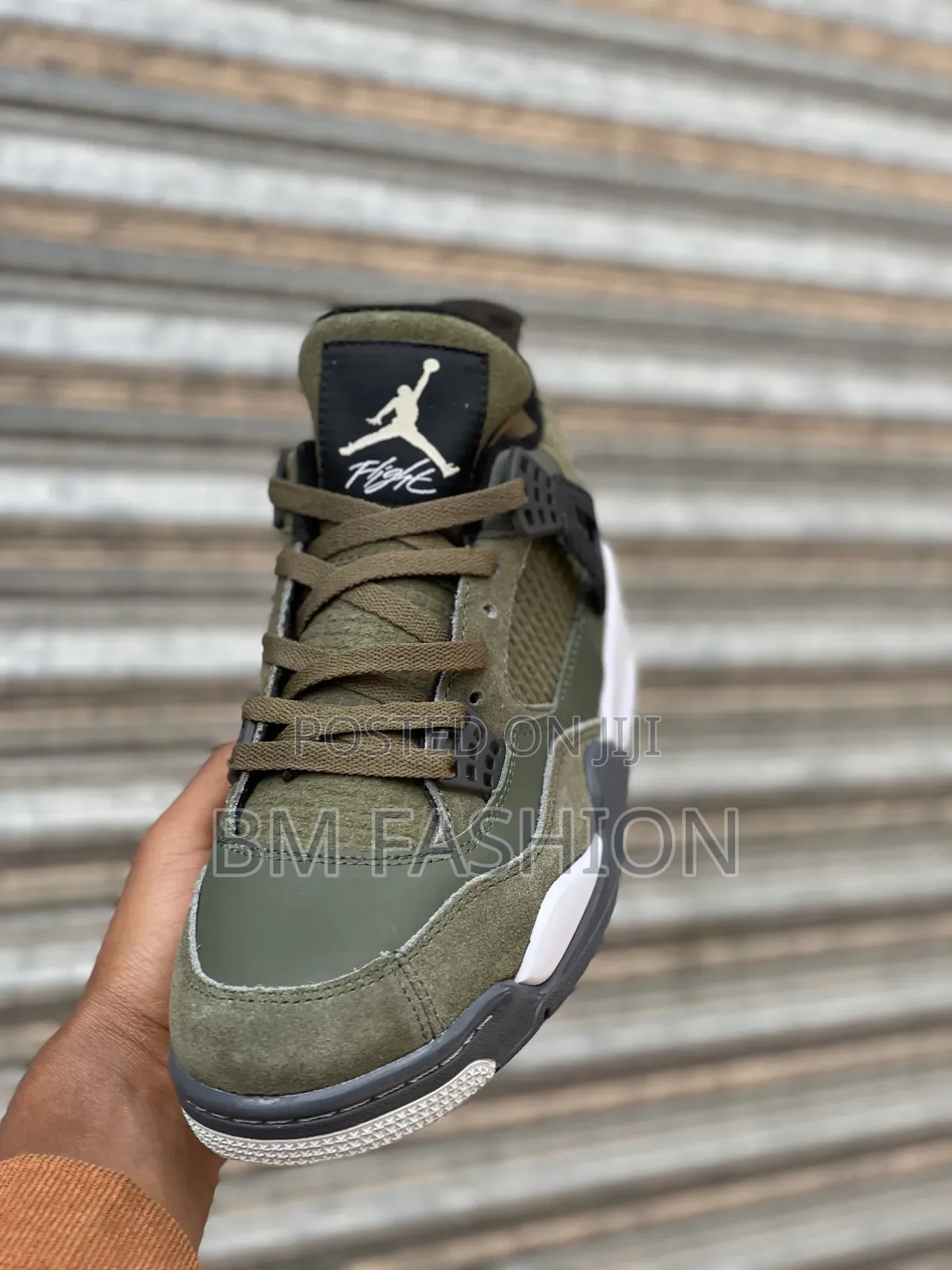 Jordan 4 "Olive Canvas" in Inspired