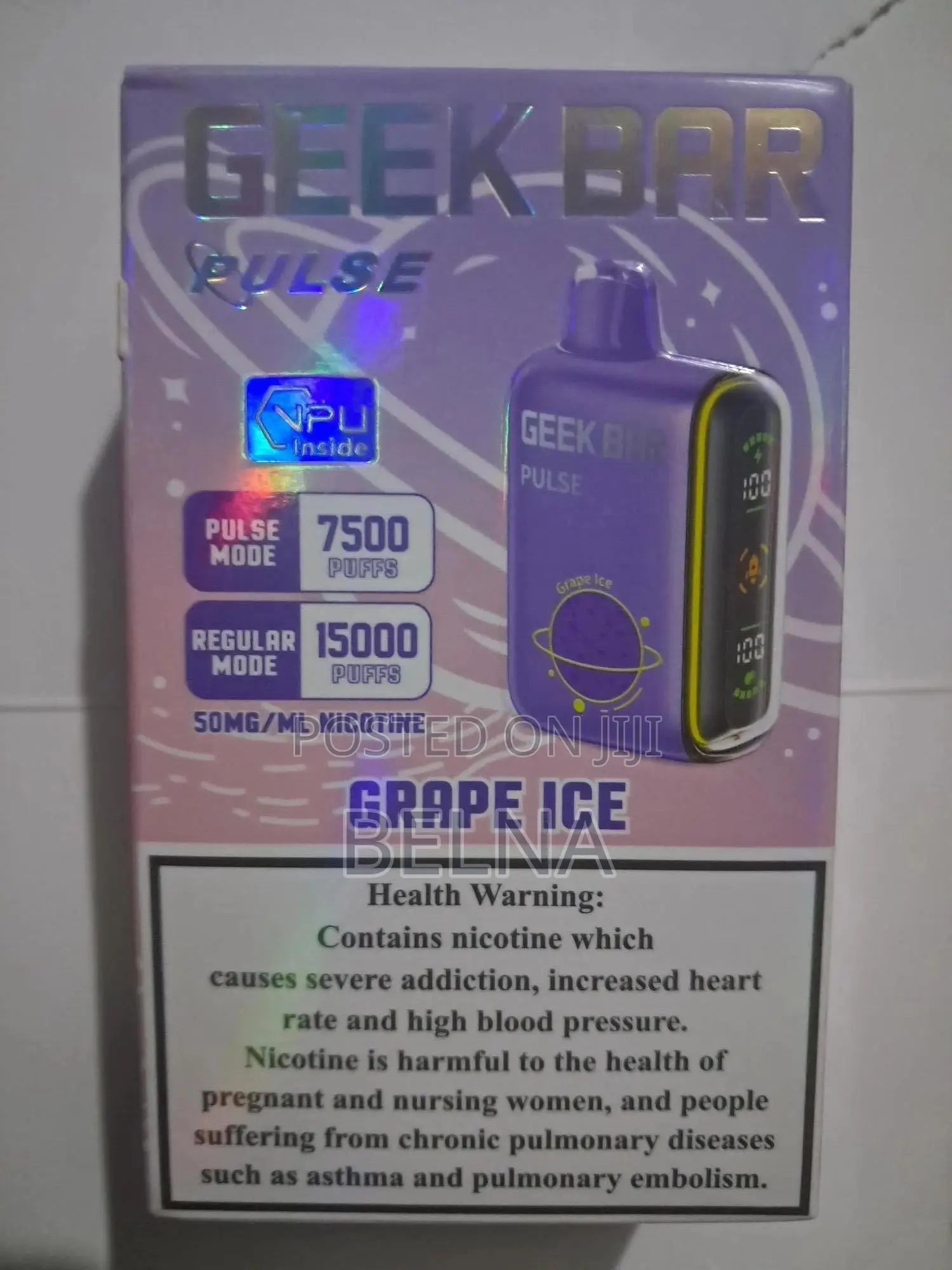 Geek Bar (Grape Ice)15,000 Puffs