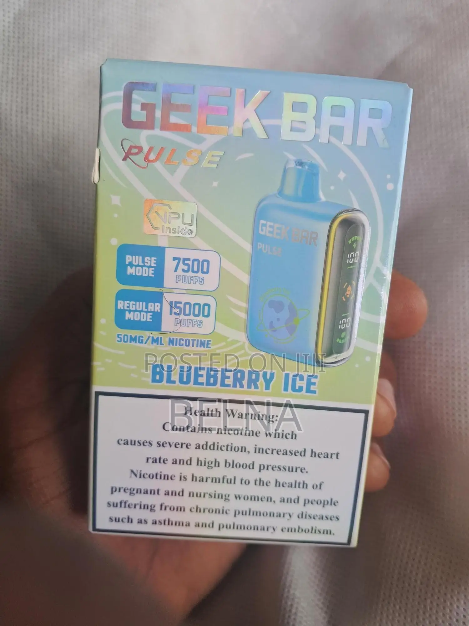 Geek Bar (Blueberry Ice) 15,000 Puffs