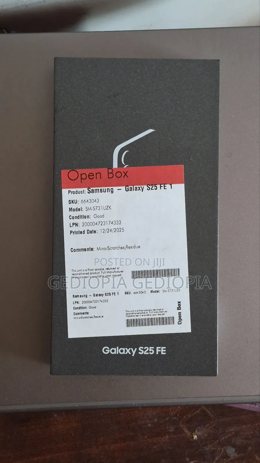 Samsung Galaxy S25 FE 128 GB Black
