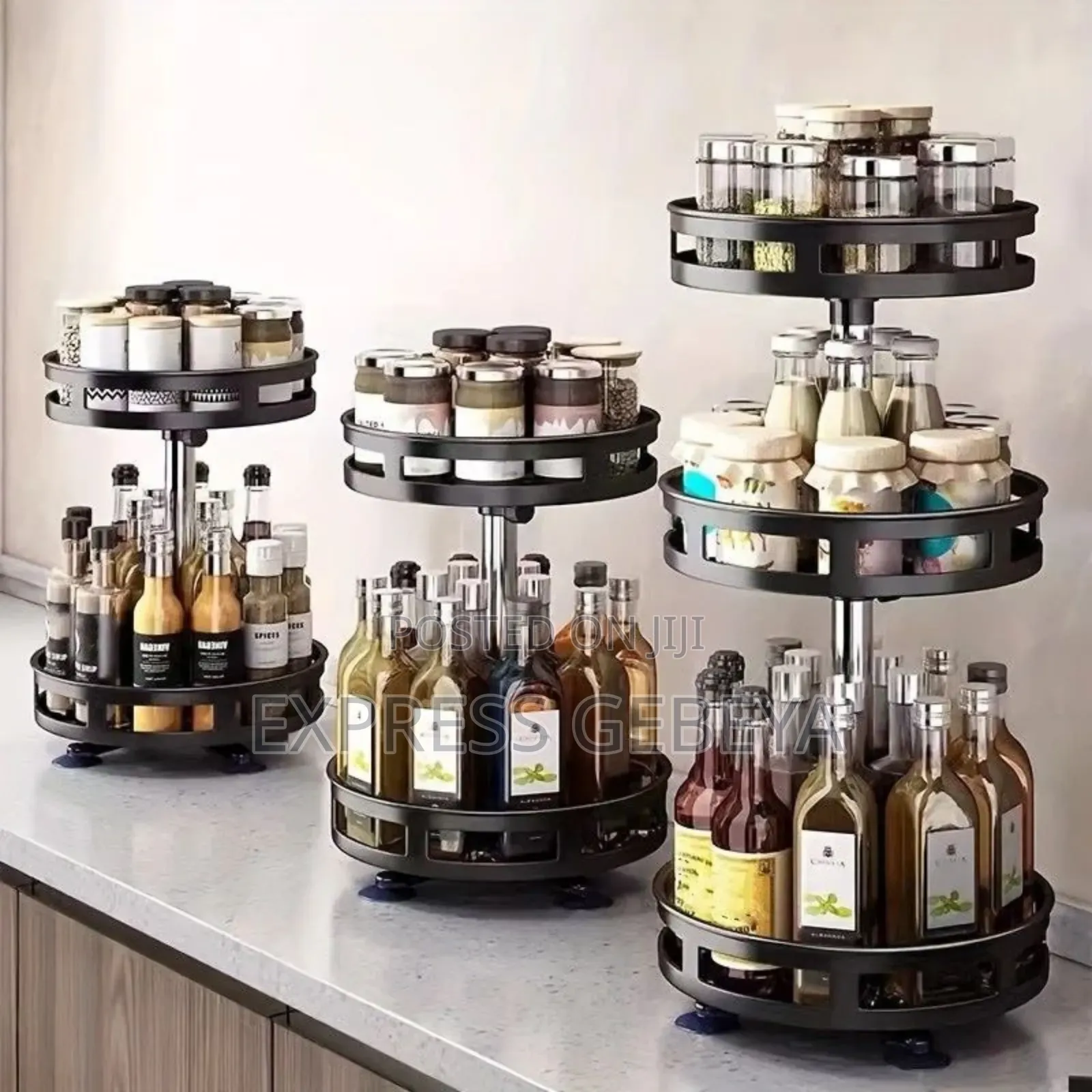 3 Tier Rotating Spice and Cosmotic Organizer