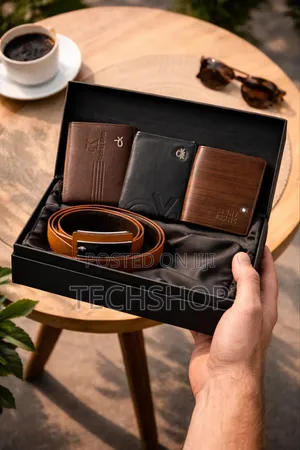 4 in 1 Premium Men’S Combo Set – (3 Wallets + 1 Belt)