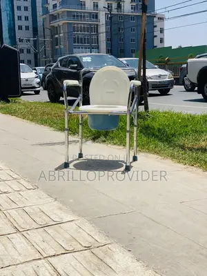 Commode Chair With Armrests - Portable And Foldable Bedside Commode