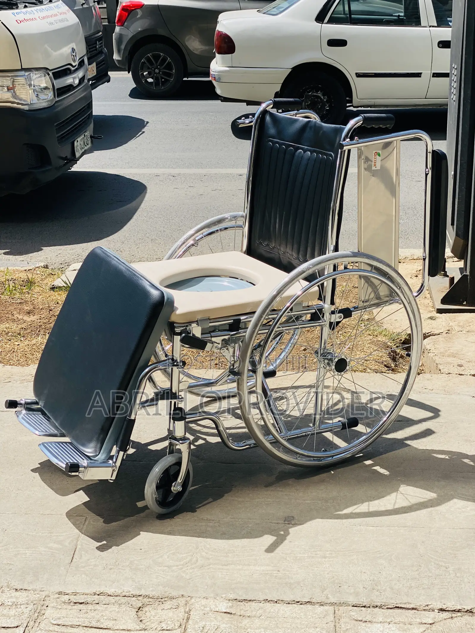 Collapsible Orthopedic Wheelchair With Head And Neck Reswith Commode