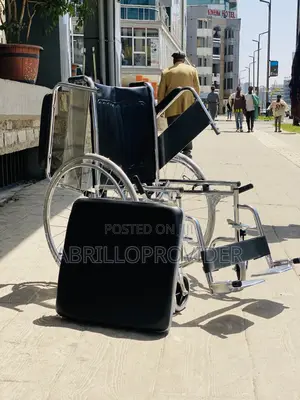 Wheelchair Toilet Commode Bariatric With 24 Wheels, Transport
