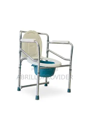 Commode Chair Sturdy Aluminum Frame, Supports Up To 100 Kg