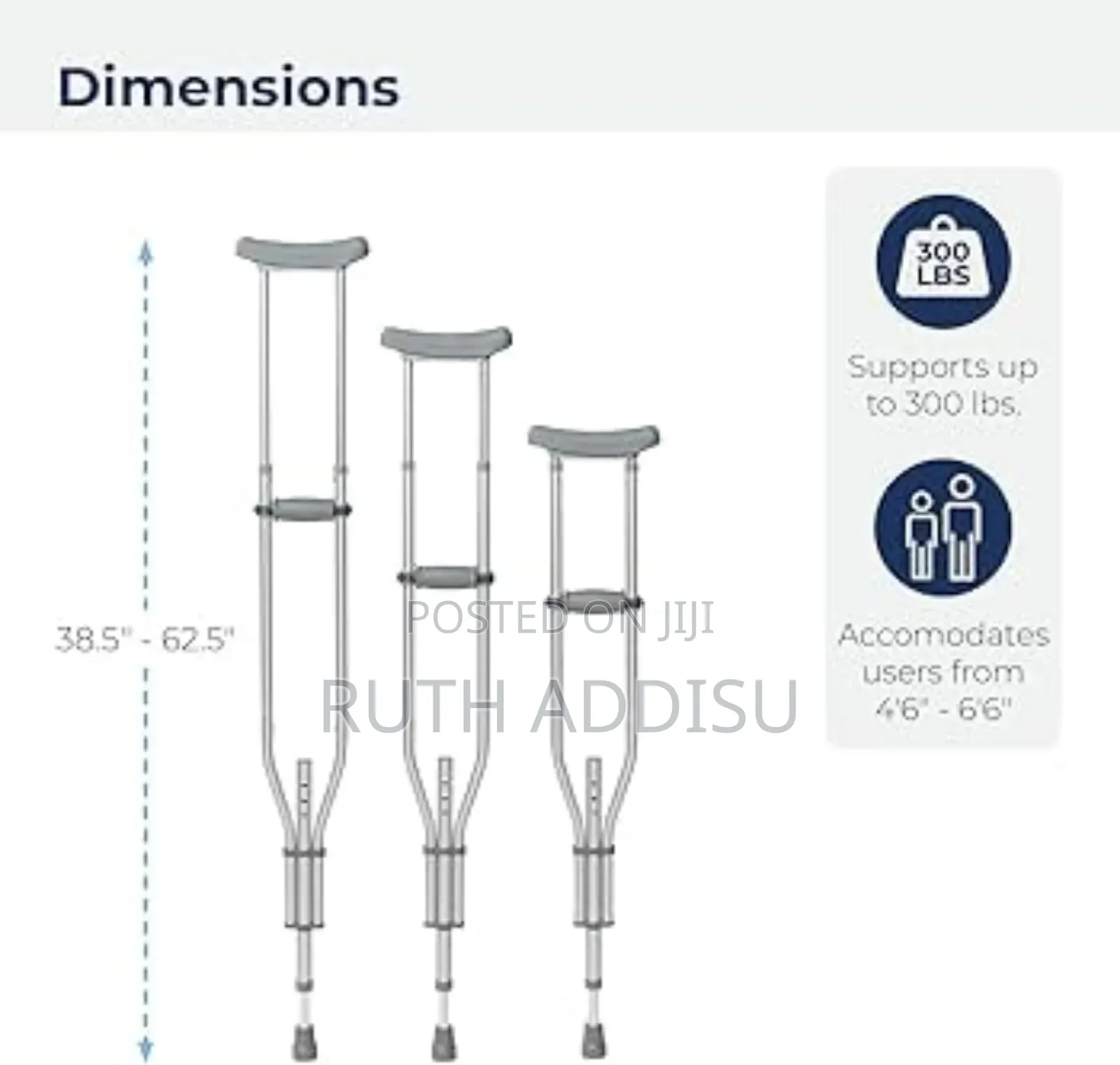 Drive Medical Knock Down Universal Aluminum Crutches
