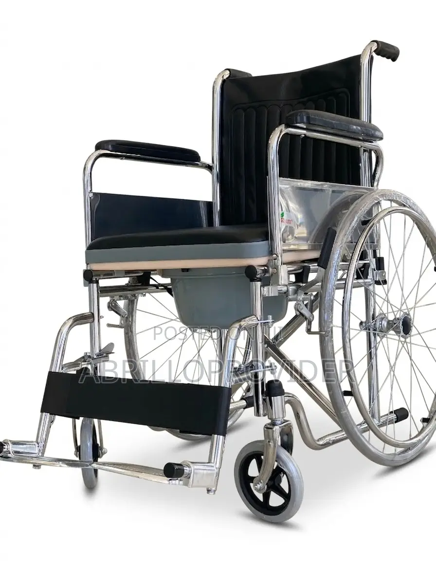 Toilet Commode, Wheelchair For Full Arms, Transport Wheelchair