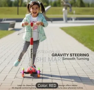 Baybee 3-Wheel Kick Scooter Featuring Led Pu Flashing Wheels, a Rear