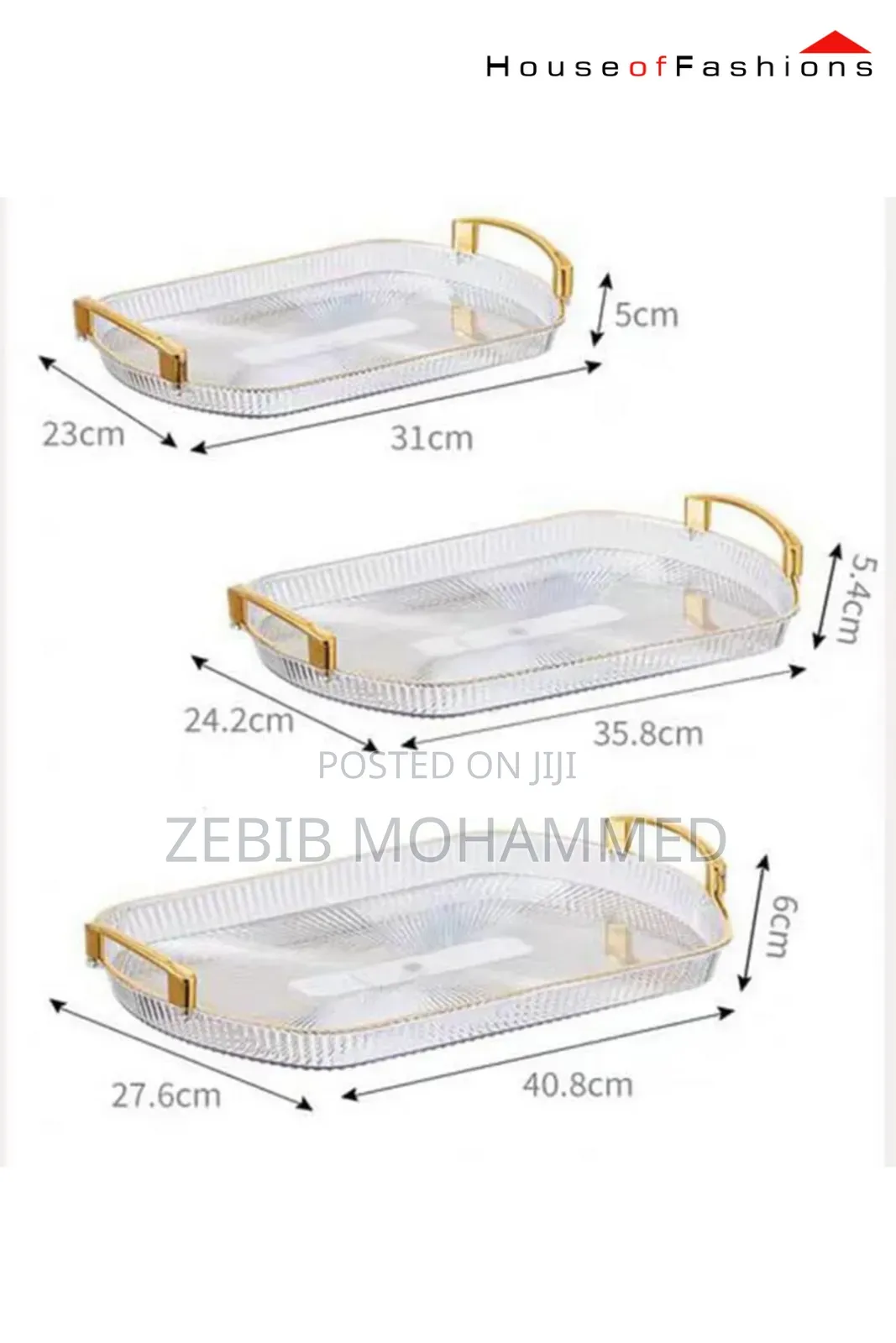 Acrylic Tray 3in1