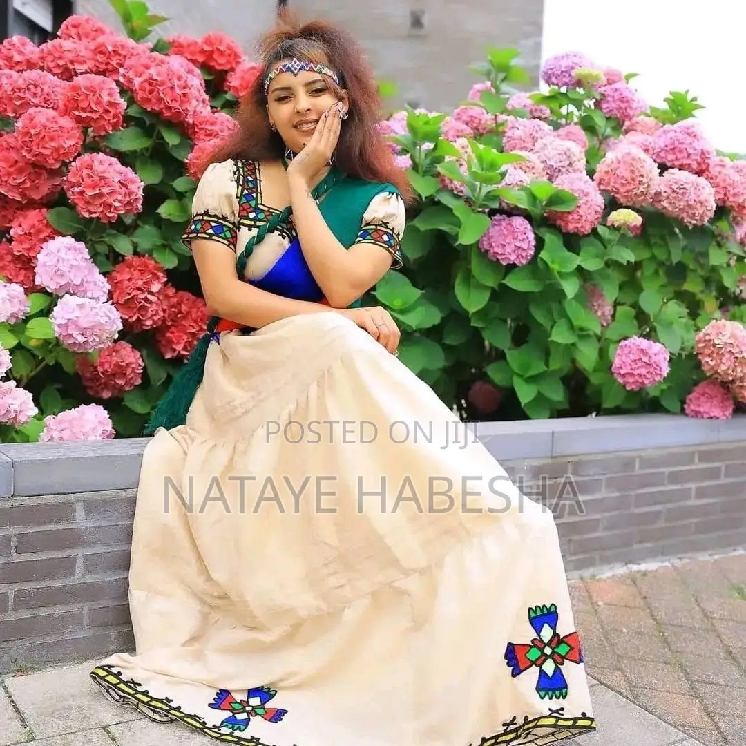 Habesha Kemis የሀበሻ ቀሚስ ሽፎን Yehabesha Libs የሐበሻ ልብስ Traditional Dress