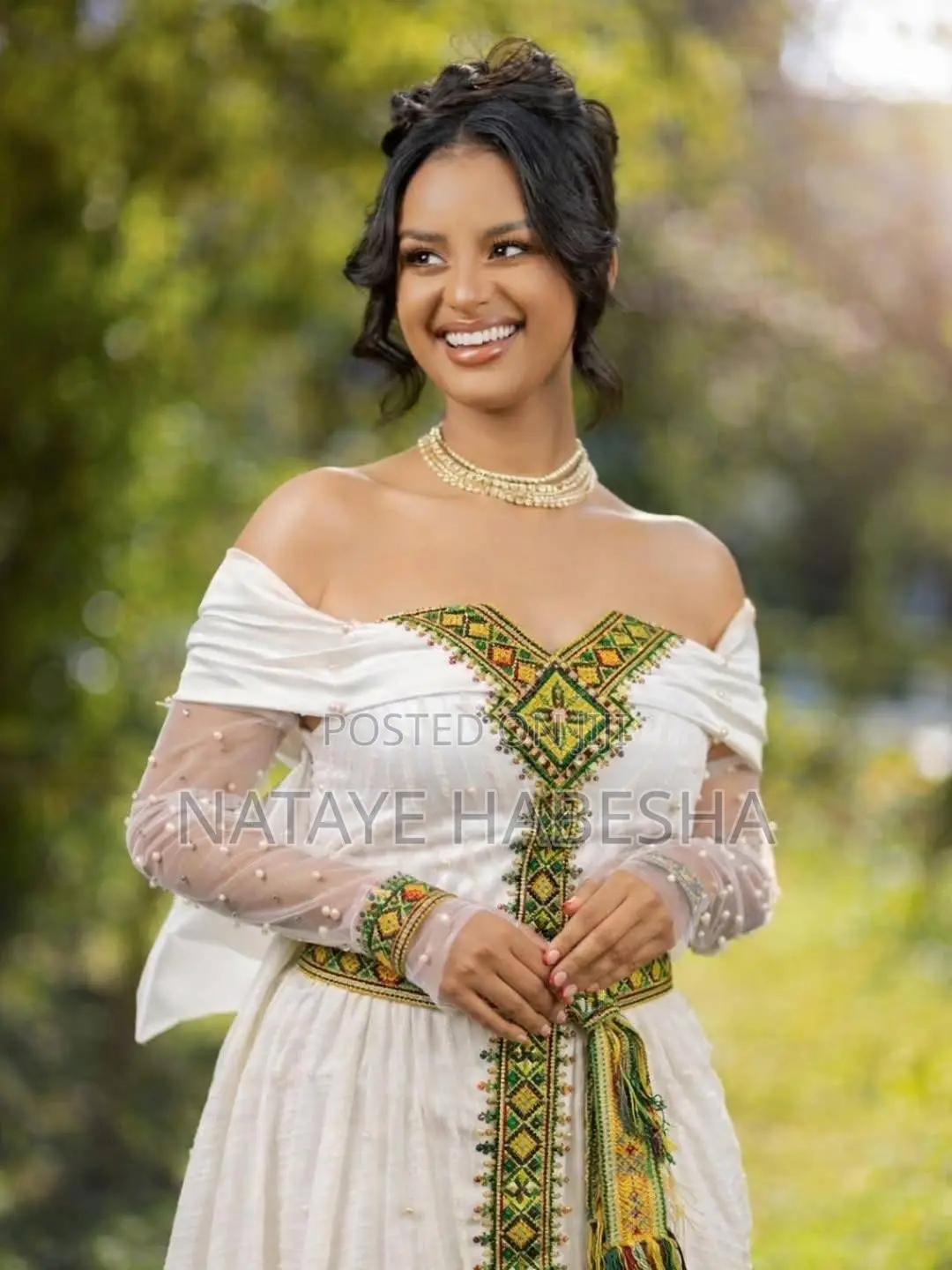 Habesha Kemis የሀበሻ ቀሚስ ሽፎን Yehabesha Libs የሐበሻ ልብስ Traditional Dress