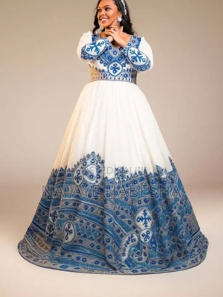 Habesha Kemis የሀበሻ ቀሚስ ሽፎን Yehabesha Libs የሐበሻ ልብስ Traditional Dress