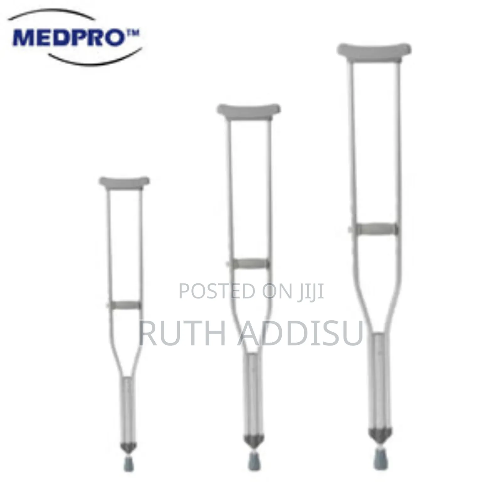 Medprotm Axillary Crutches (Pair) Grey – Medprotm Medical Supplies