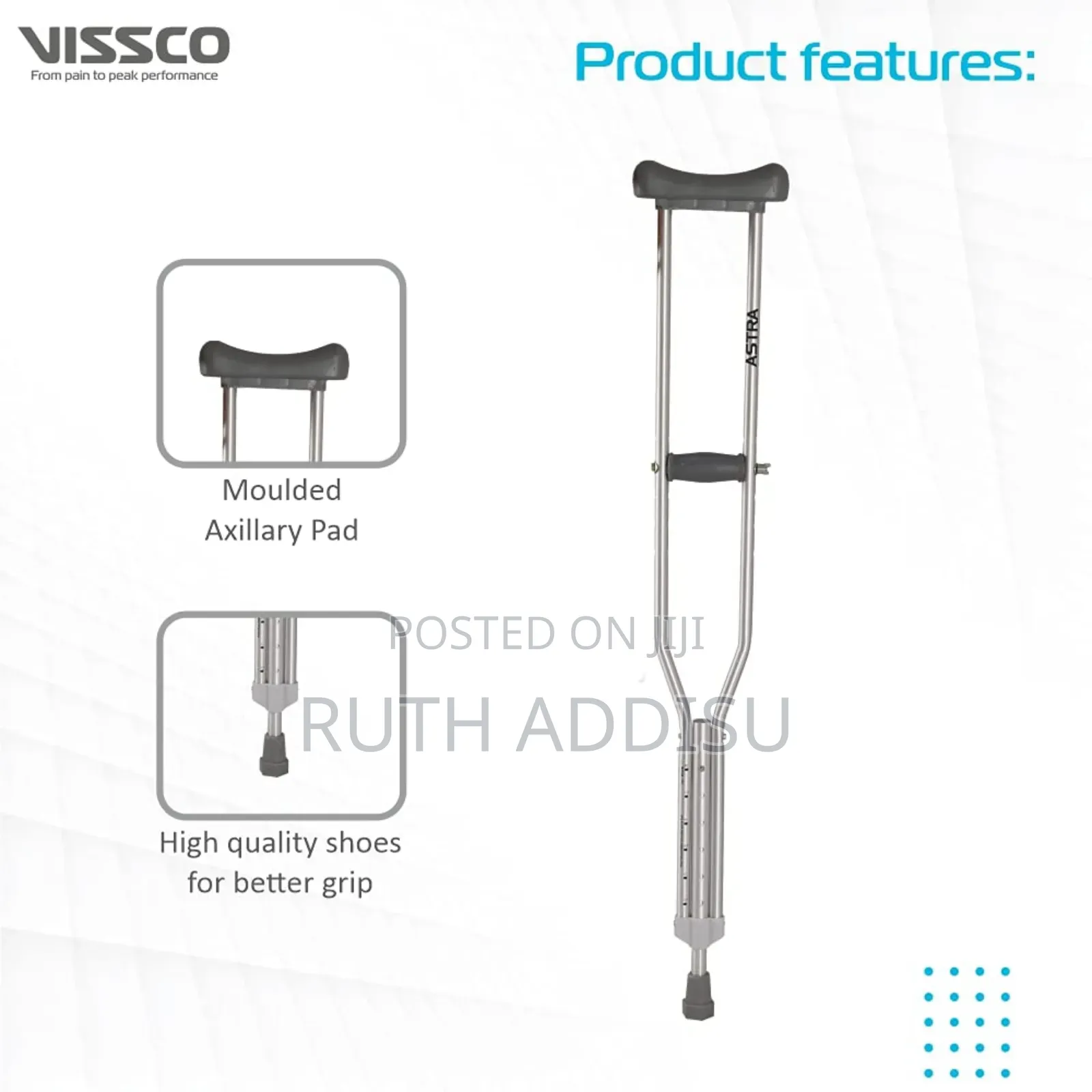 Underarm Crutches for Adults – Adjustable Walking Crutches Axillary