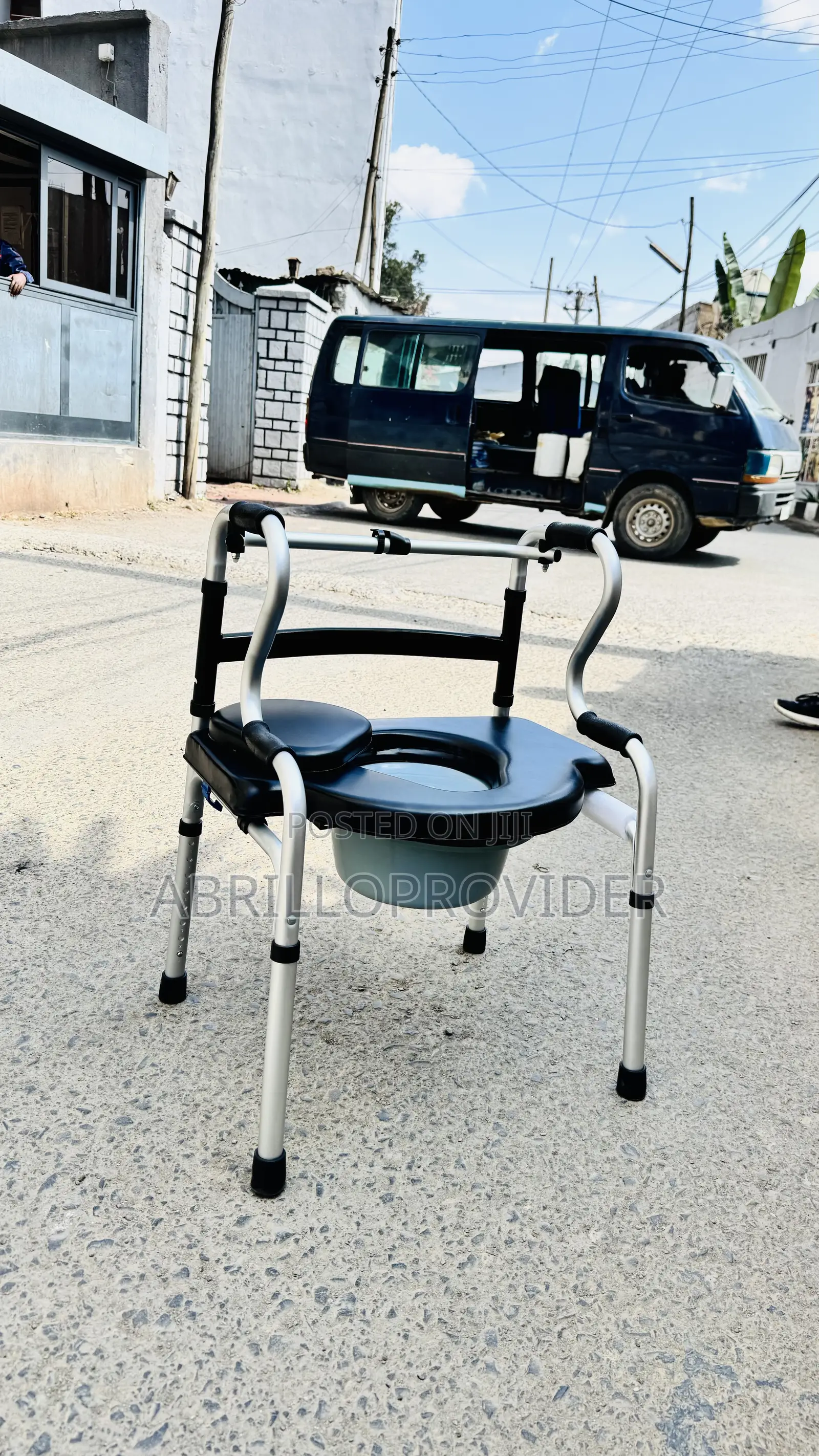 Aluminumadjustableheightperforated Chairfolding Walker/Medicaltoilet