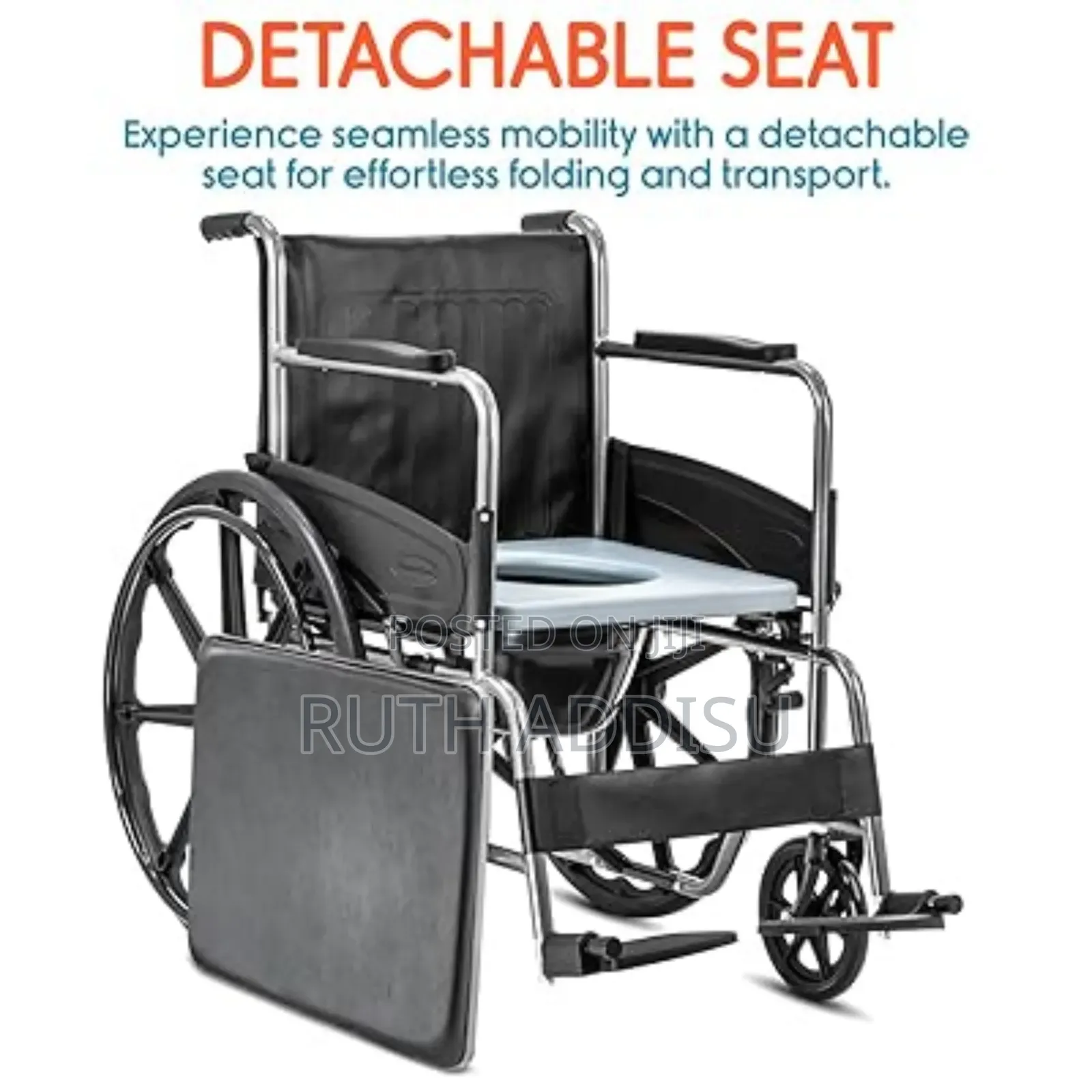 Entros Foldable Premium Mag Wheel Commode Wheelchair With ዊልቸር አዲስ