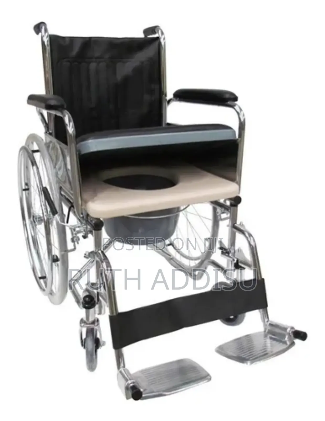 China High-Quality High-Back Commode Wheelchair Almunium Wheelchair