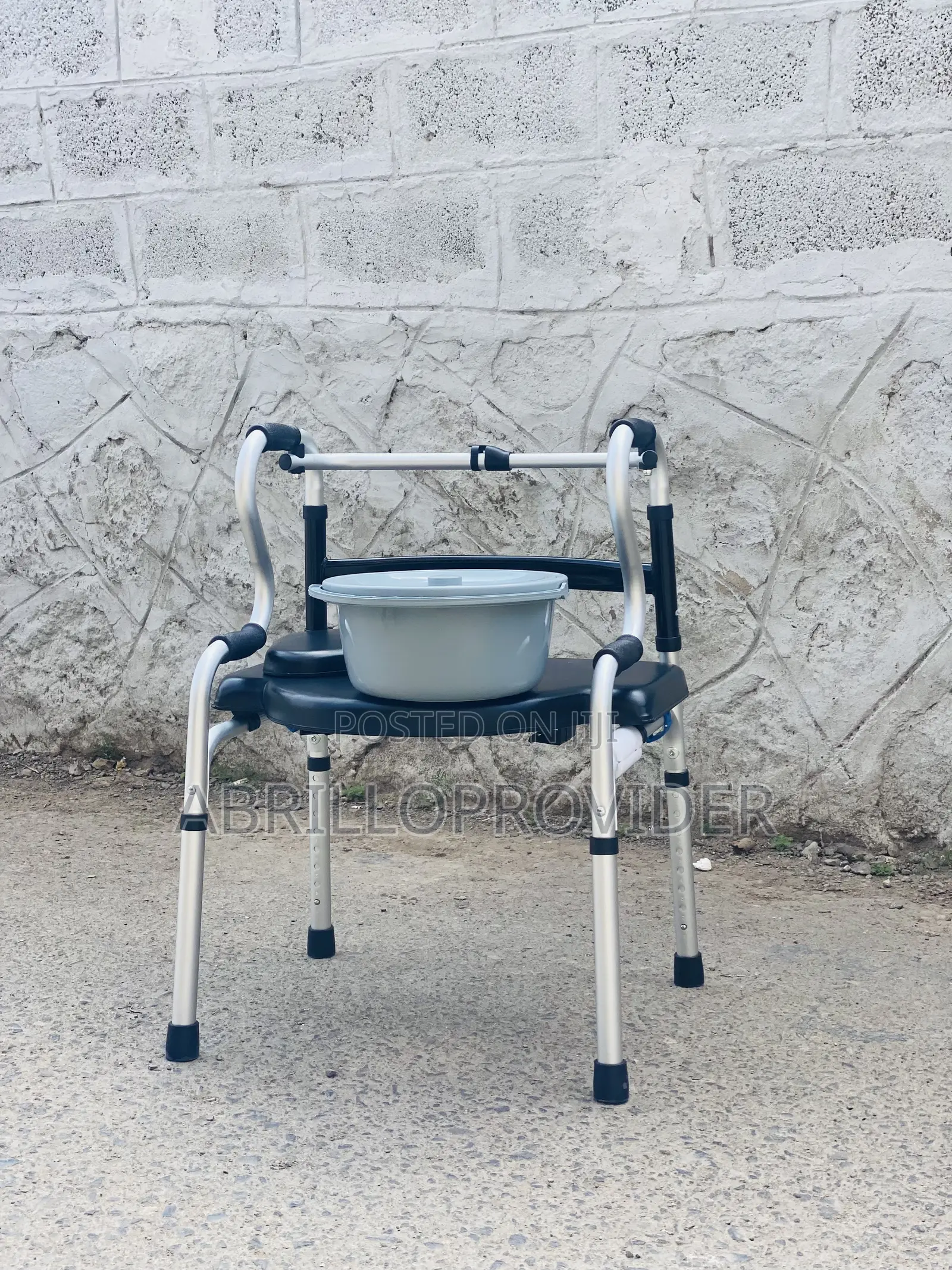 Walker Bathroom Seat Carbon Steel Chair for Eldly Adjustable Height