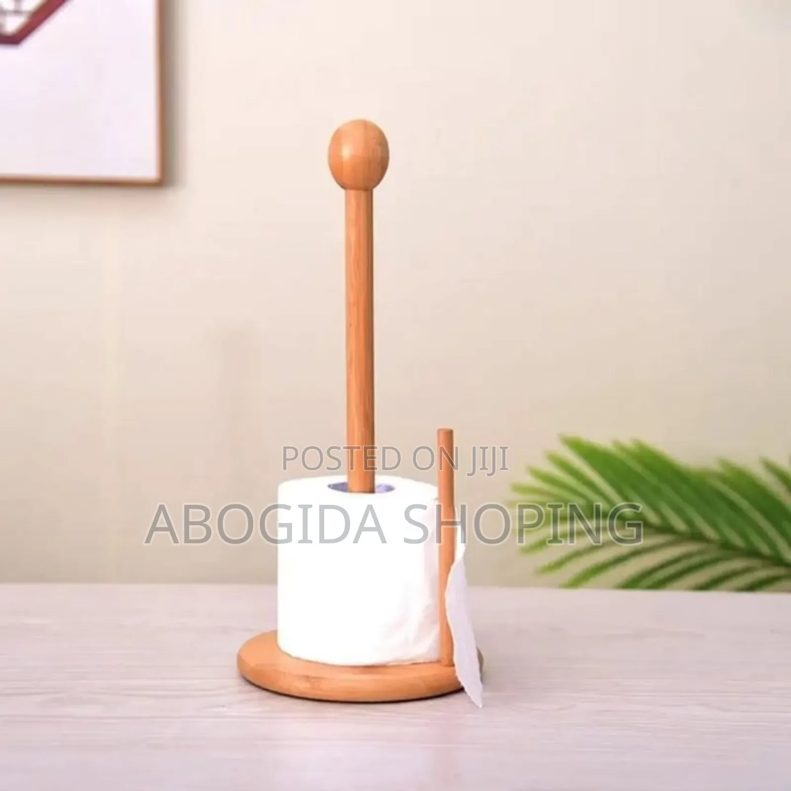 Bamboo Paper Towel and Tissue Stand