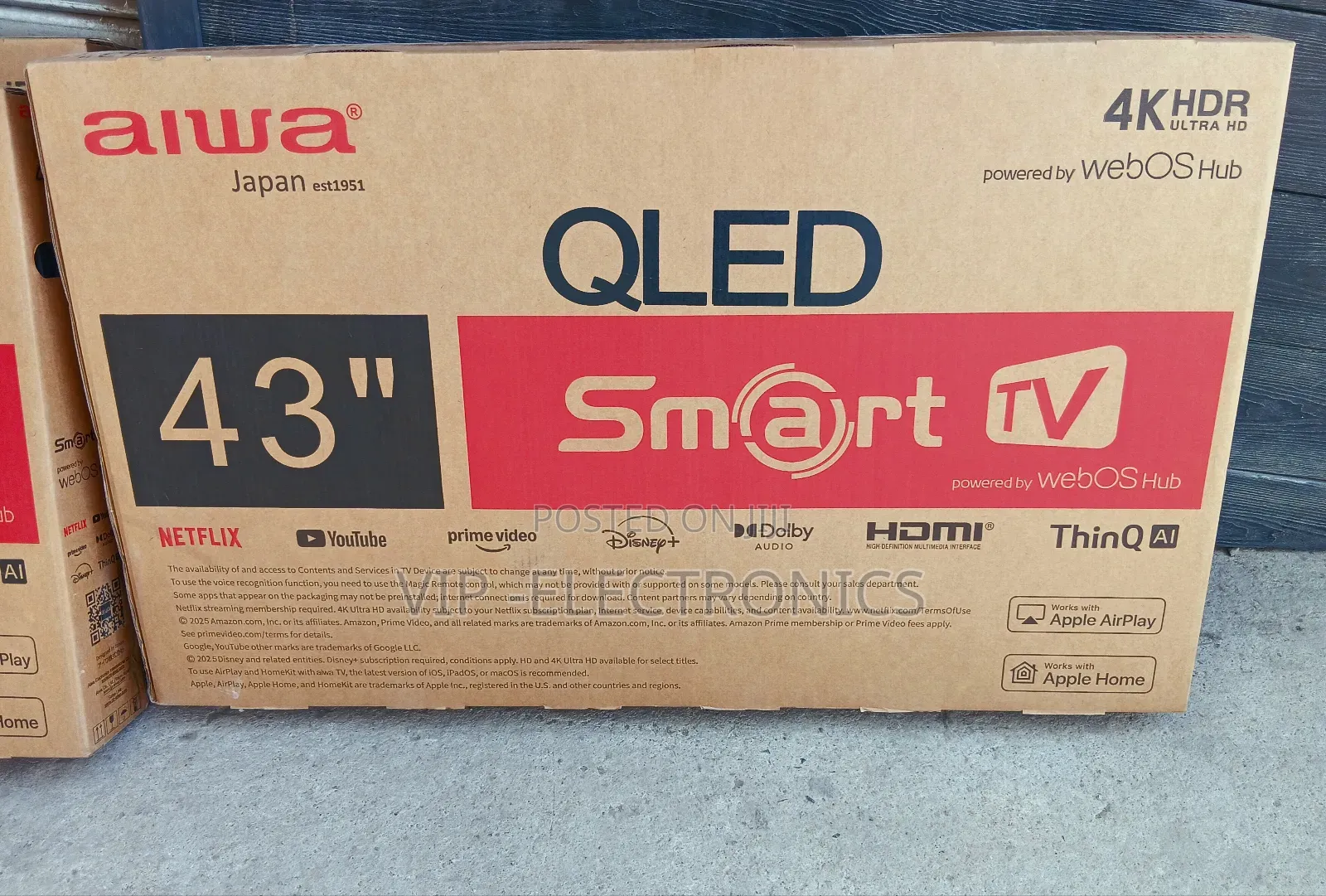 Aiwa Tv 43 Inch Smart HDR Hd Qled Frameless RealOriginal Aiwa Tv