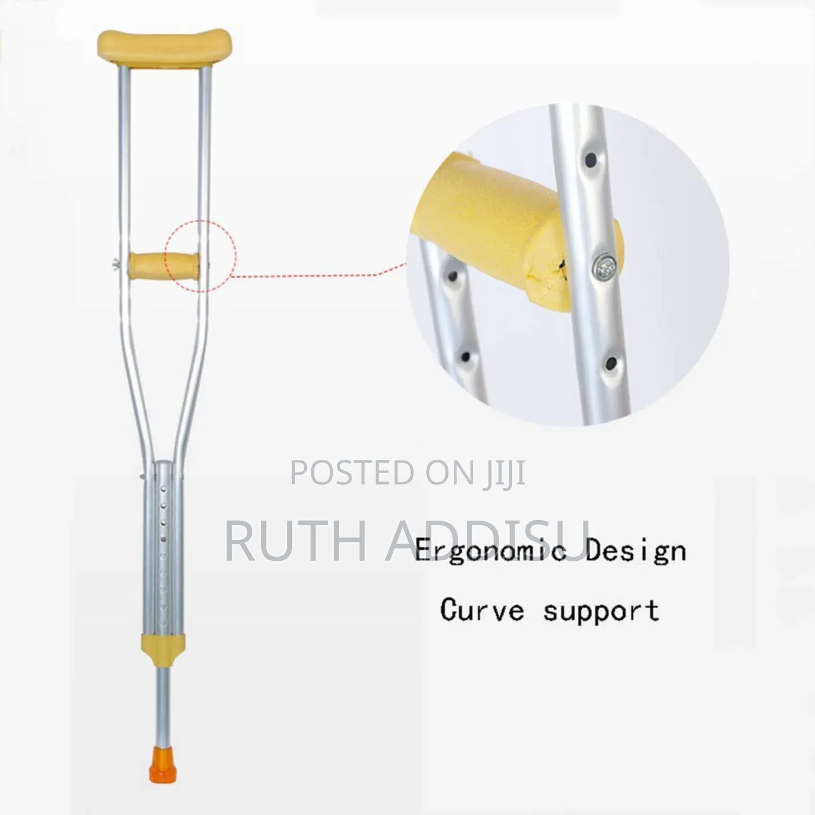 Underarm Youth Crutch,Height Adjustable Underarm Crutches for People