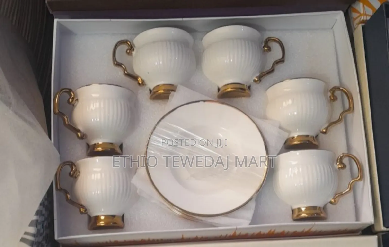 Luxury Coffee Cups With Stand 12pcs || የቡና ስኒዎች ከነማስቀመጫቸው