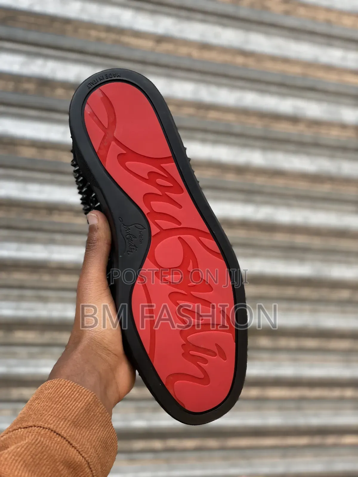 Ironic Christian Louboutin All Black Spiked High-Tops