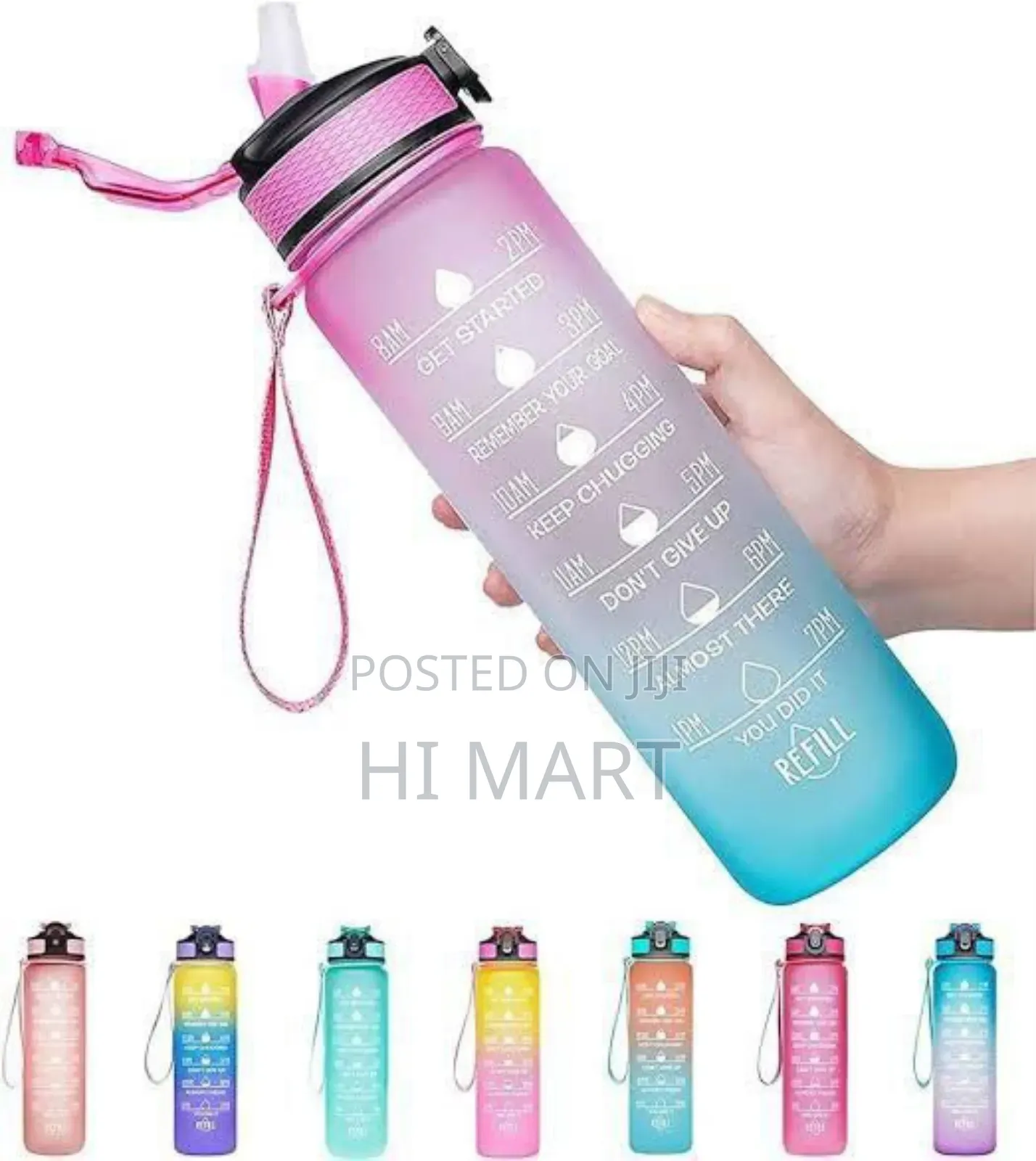 High Quality 900ml Water Bottle With Straw