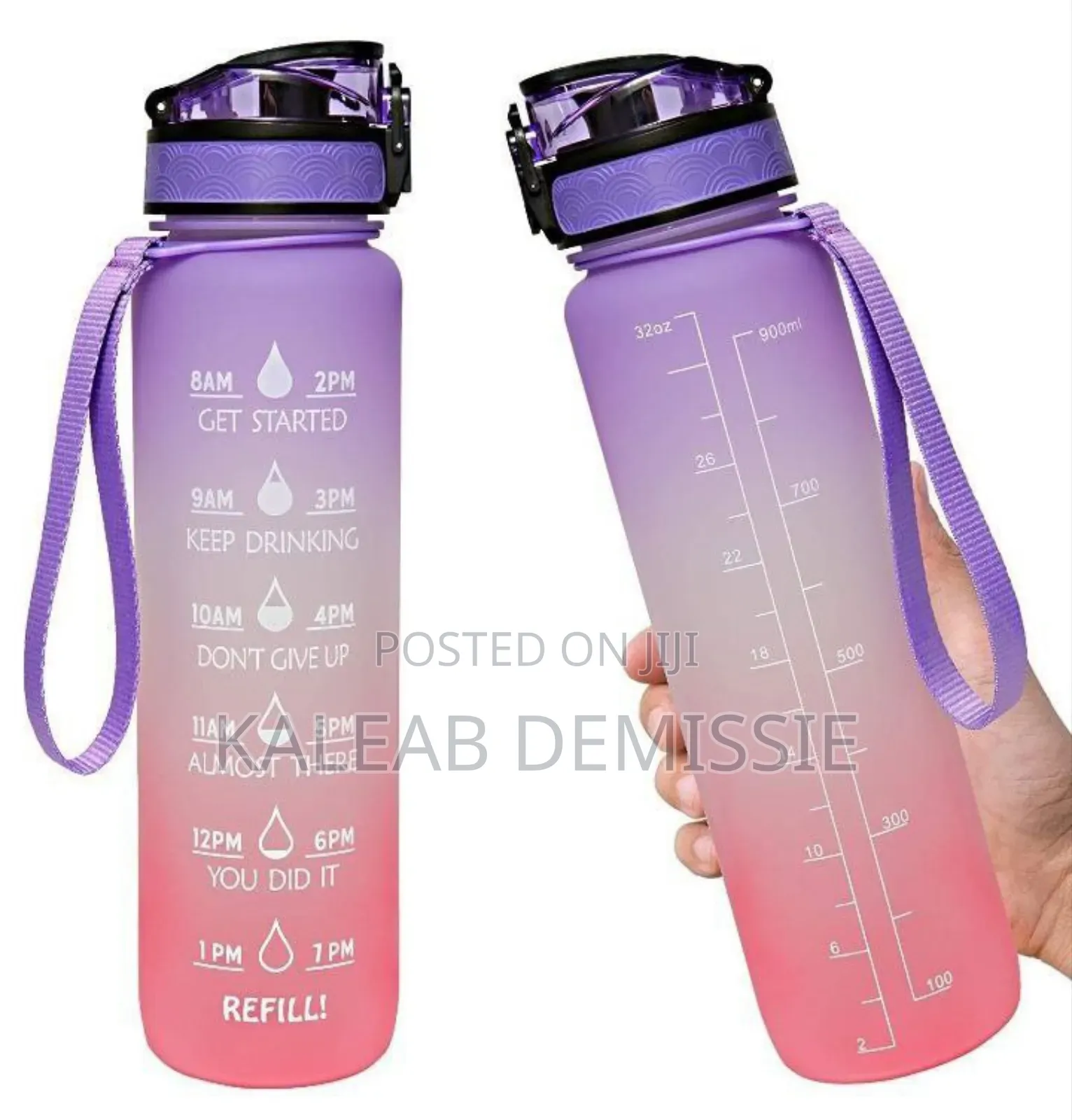 900ml Water Bottle With Straw