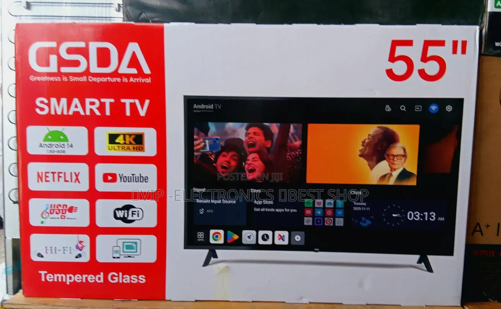 Gsda Tv 55 Inch Tv Smart Android New 2025 Model New Price