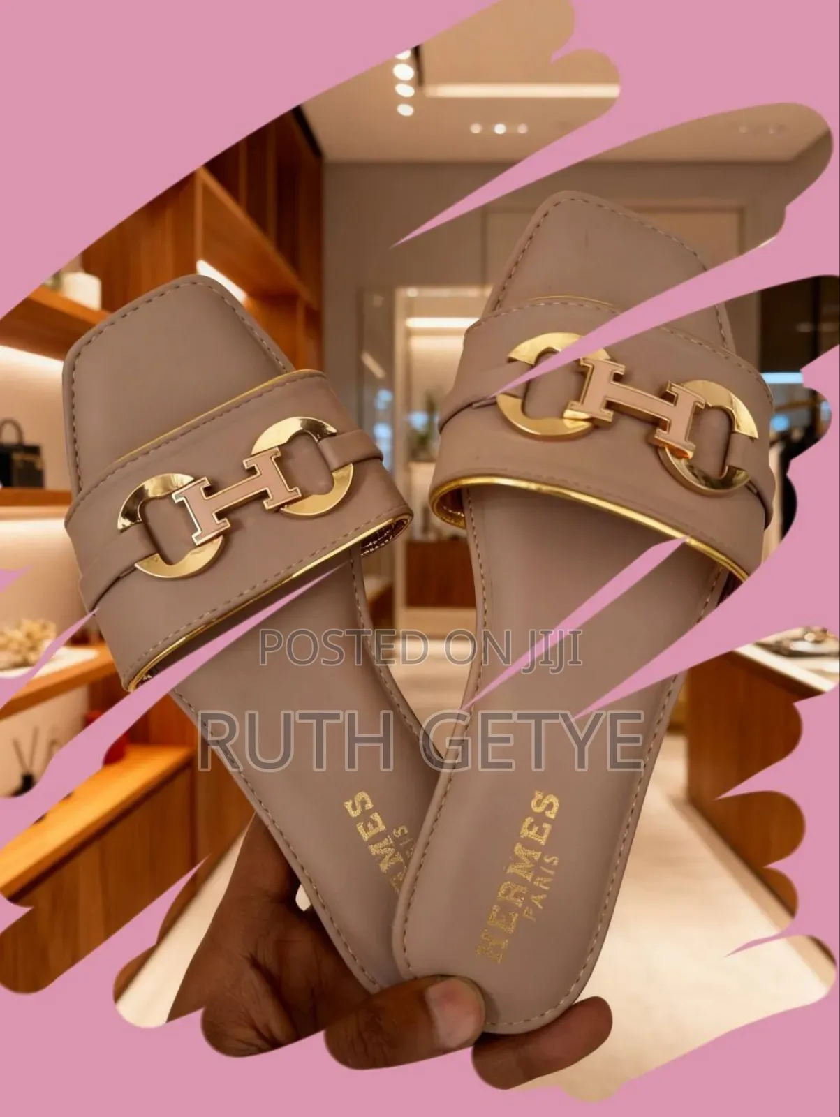 አዲስና እጅግ ውብ የሴቶች ስሊፐር ጫማዎች (Brand New Hermes Style Slippers)
