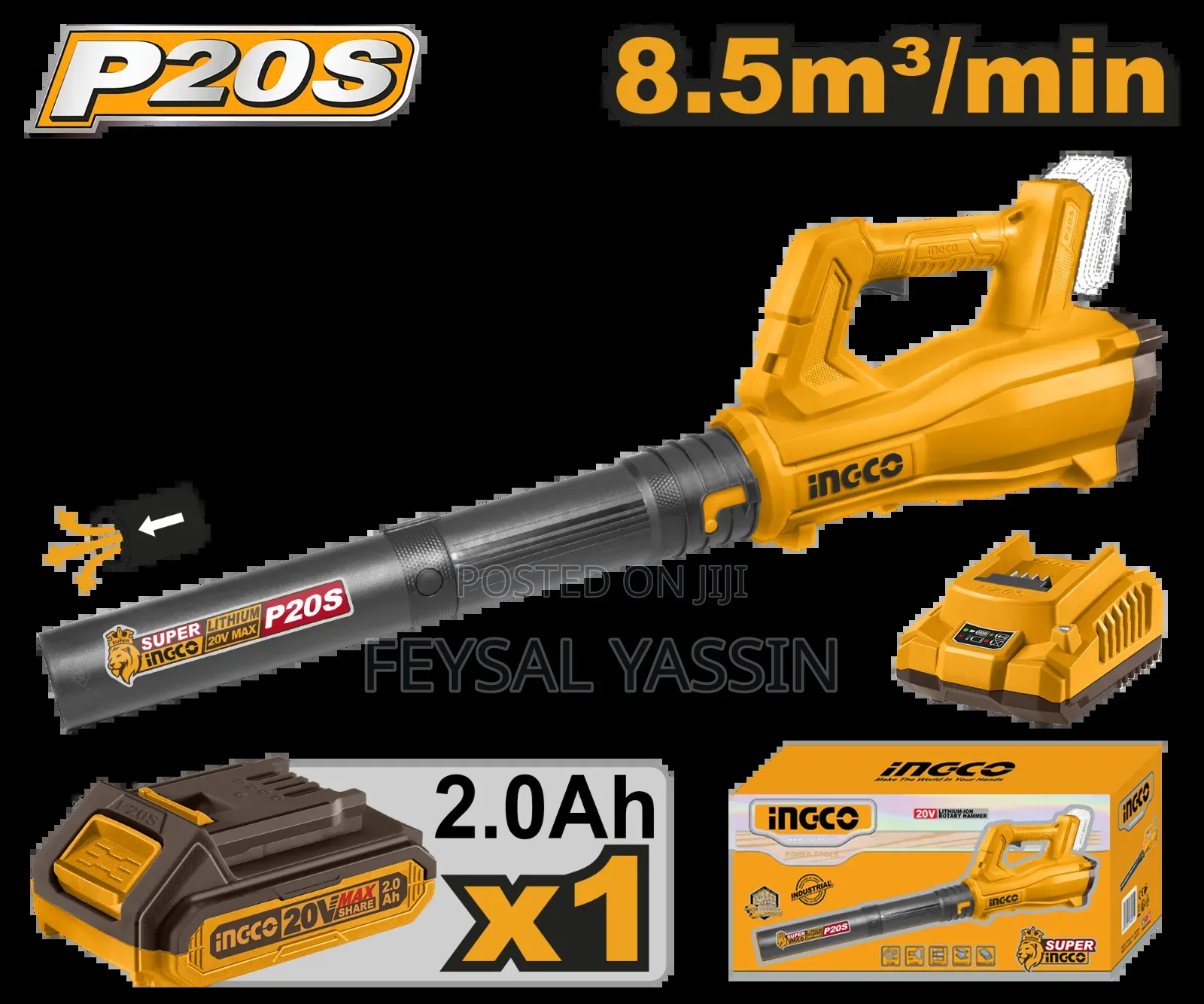 Ingco Cabli203235 20v Lithium-Ion Cordless Blower Set