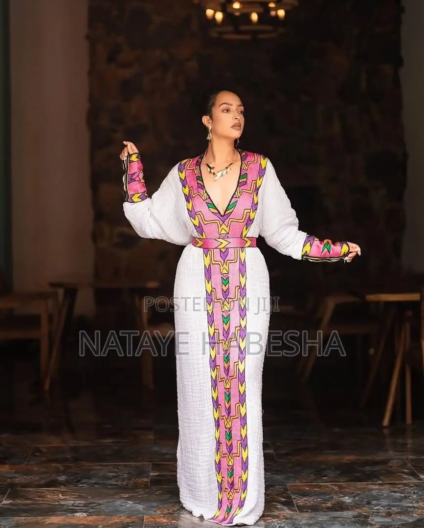 Chiffon ሽፎን የሀበሻ ቀሚስ Habesha Kemis Yehabesha Libs የሐበሻ ልብስ Traditional