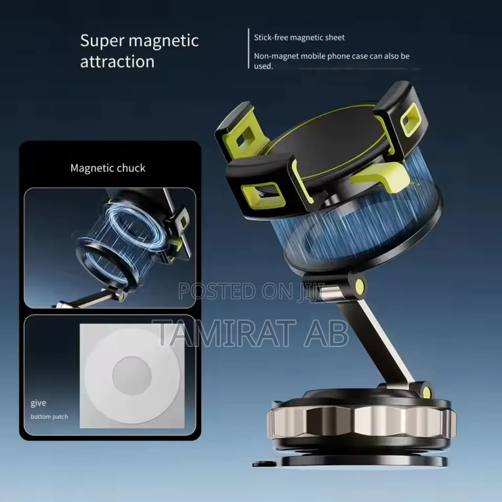 Vacuum Suction Magnetic Car Phone Holder (360° Rotatable)